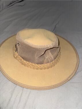 DPC Dorfman Pacific Co Tan Mesh Safari Hat